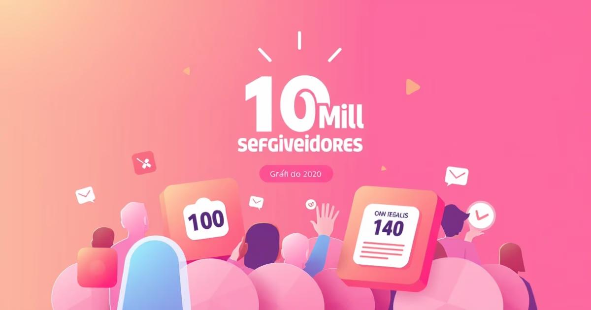 Ilustração sobre Ganhar 10 Mil Seguidores Instagram Grátis em 2026 do Zero — SkiPark Blog